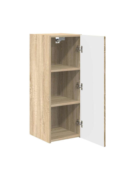 Wand Wohnzimmer Nische aus Spanplatte Sonoma 30x31x80cm