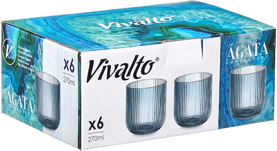 Atmosphera Glas Wasser aus Glas in Blau Farbe