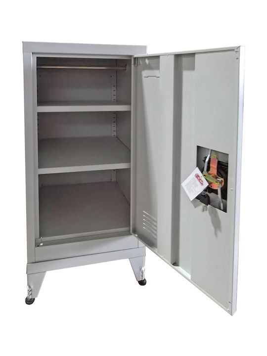 Single-Leaf Metallic Cabinet Suitable for Small Spaces 40x40x90 cm