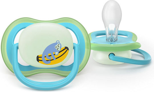 Philips Ultra Air Nighttime Πιπίλες Σιλικόνης Πράσινο για 6-18 μηνών 2τμχ