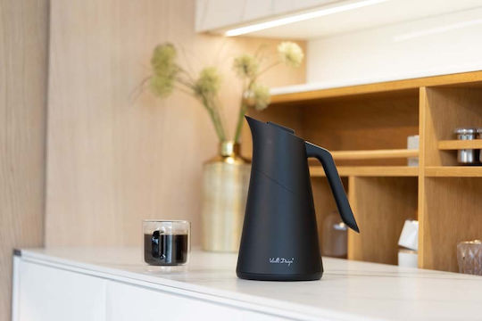 Vialli Design Soho Κανάτα Θερμός Πλαστικό 1lt Black And Gold