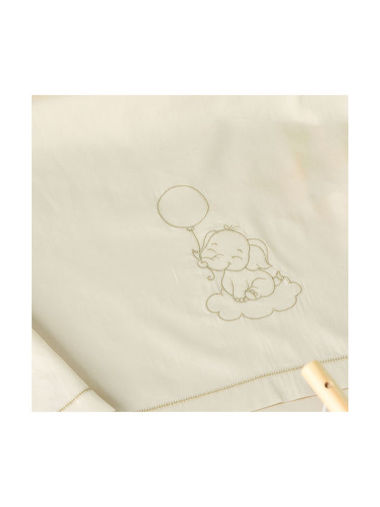 Kentia Cocoon 12 Baby Sheets Set Crib Cotton Yellow 120x170cm 3pcs