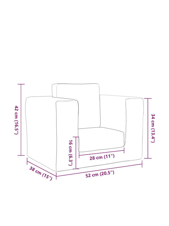 Sofa with Armrests Gray