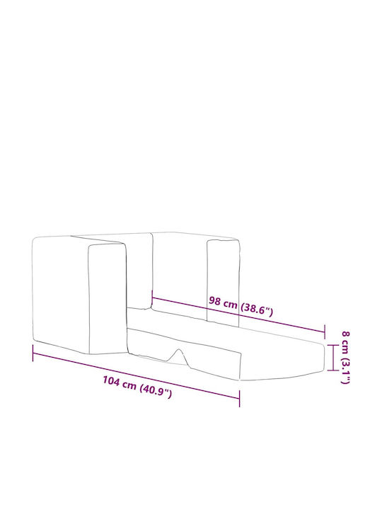 Sofa with Armrests Gray
