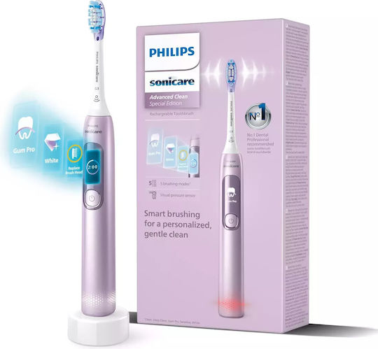Philips Sonicare Periuță de dinți electrică cu Senzor de Presiune și Husă de Călătorie Roz