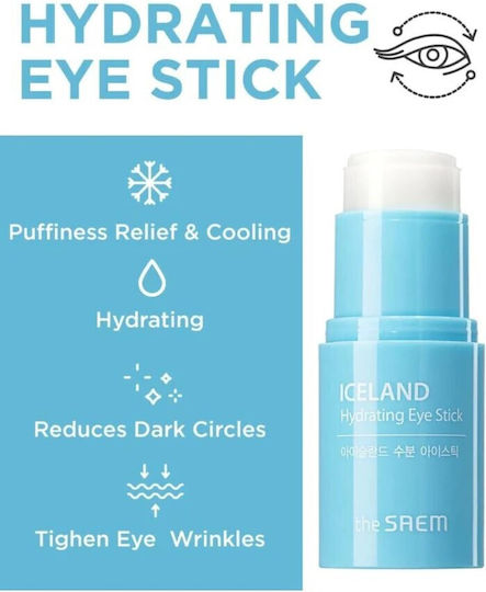 The Saem Iceland Stick Creme de Ochi pentru Hidratare și Cearcane 11gr