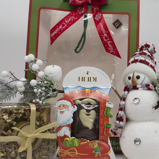 Set Cadou De Crăciun Lumânare Decorativă Heidi Ciocolată Moș Crăciun Om De Zăpadă Ornament Ramură De Brad De Crăciun Decorare