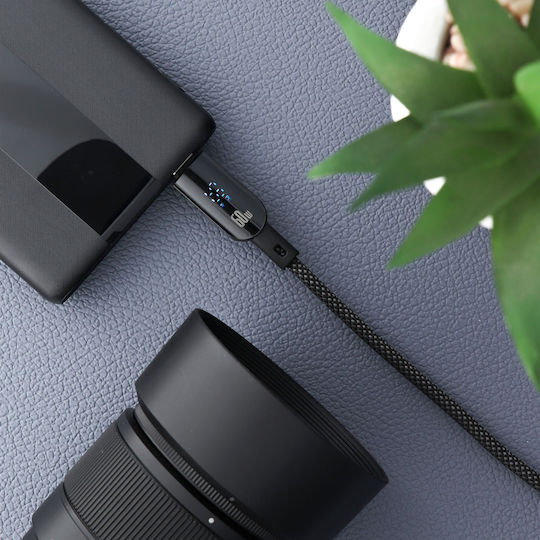 Forcell F-energy USB 2.0 Cable USB-C male - USB-A 66W Black 1.2m