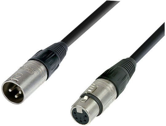 Prostage Kabel XLR-Stecker - XLR-Buchse Schwarz 5m DMX-F5-05
