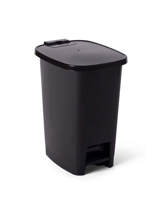 TnS Coș de Gunoi Plastic cu Pedală Negru 25lt 1buc
