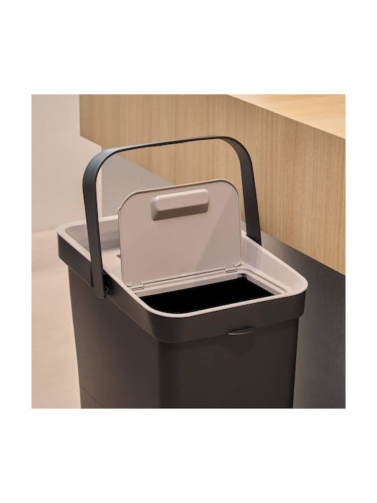 5Five Abfalleimer Recycling Kunststoff Schwarz 39.2x29x39cm 1Stück