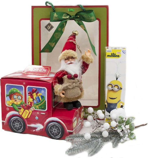 Pachet Cadou De Crăciun Merry Christmas Minions Parfum Pentru Copii 200 Ml Cutie De Bomboane Roshen Figurină Decorativă Moș Crăciun Ornament Ramură Brad De Crăciun