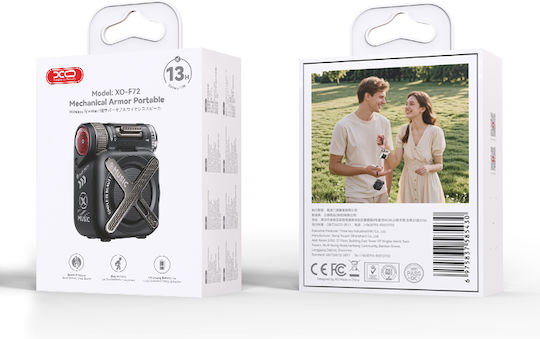XO F72 Mecha Bluetooth Speaker 5W with Battery Life up to 12 hours Black