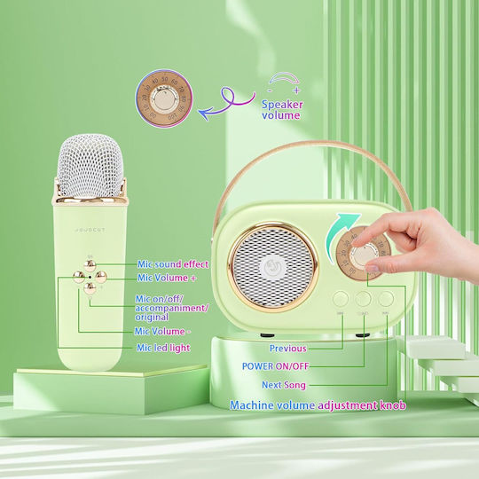 Boxă Karaoke cu Microfoane Fără Fir C30 Pro 96523845623 Verde