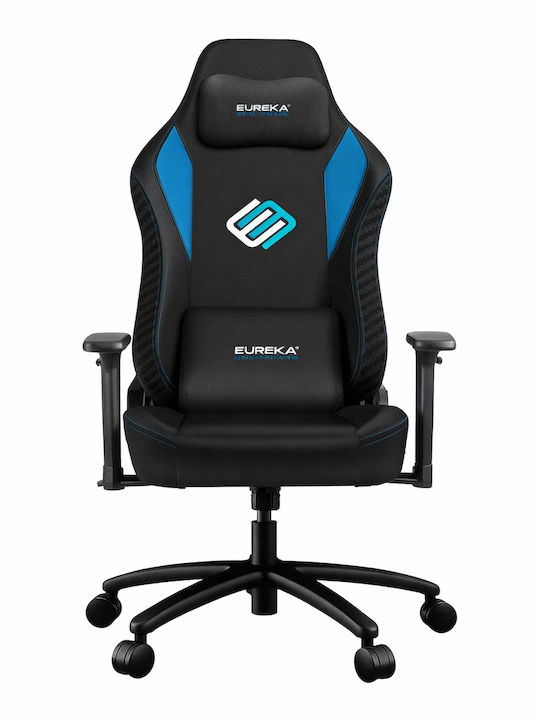Eureka Ergonomic GC-09 Artificial Leather Gaming Chair with Adjustable Arms Gray