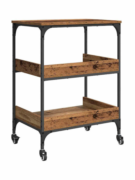 vidaXL Kitchen Trolley Wooden Brown 60x41x80.5cm