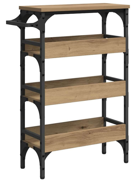vidaXL vidaXL Küchenwagen Hölzernes 4 Ebenen Braun 53x20x76cm