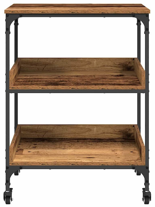 vidaXL Kitchen Trolley Wooden Brown 60x41x80.5cm