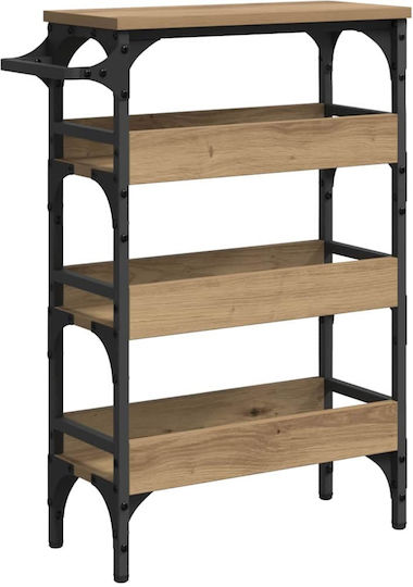 vidaXL Τρόλεϊ Κουζίνας Ξύλινο 4 Θέσεων Καφέ 53x20x76cm