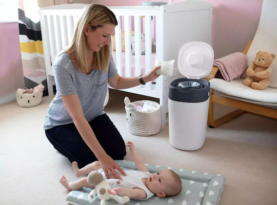 Tommee Tippee Twist & Click Diaper Disposal Bin White