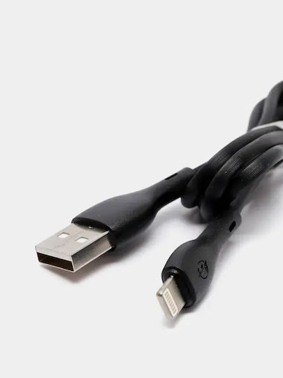 KLGO Редовна USB-A към Lightning кабел Черен