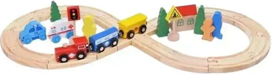 Set with Train made of Wood for 3+ years+ Years