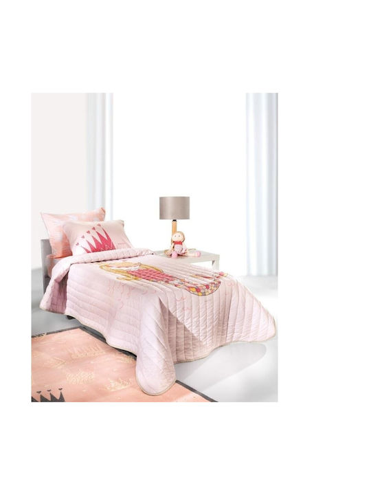 Saint Clair Kids Duvet Single with Microfiber Filling Crown Pink 160x220cm