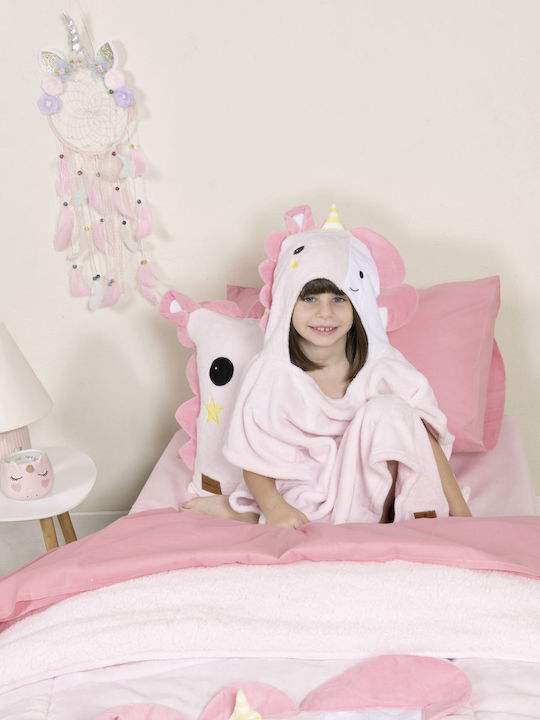 Nima Kids Duvet Cover Set Single with Pillowcase Pink 160x220cm