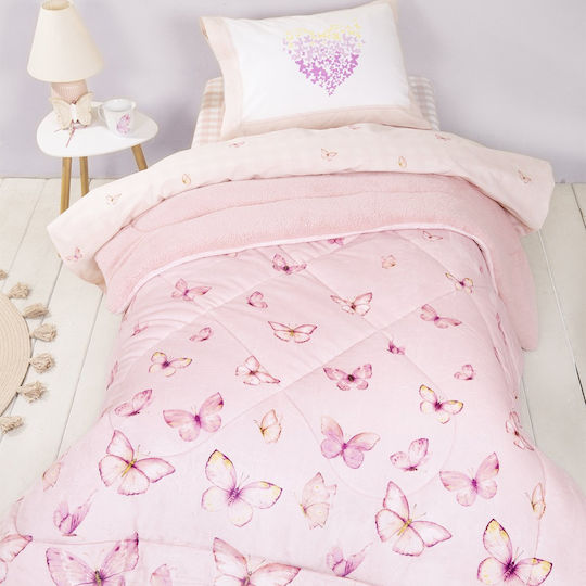 Nima Παιδικό Κουβερτοπάπλωμα Μονό Pink 160x220εκ.