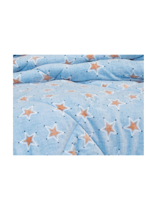 Melinen Kids Duvet Cover Single Mini Stars Light Blue 160x220cm