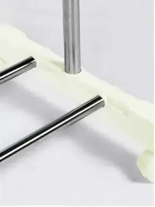 Rollbar Kleiderständer Silber 125x43x142cm