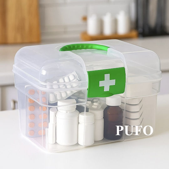 Storage Organizer Box Storing Keeping Medicines Pufo Medicine 21 x 14 cm Safe Storage Keeping