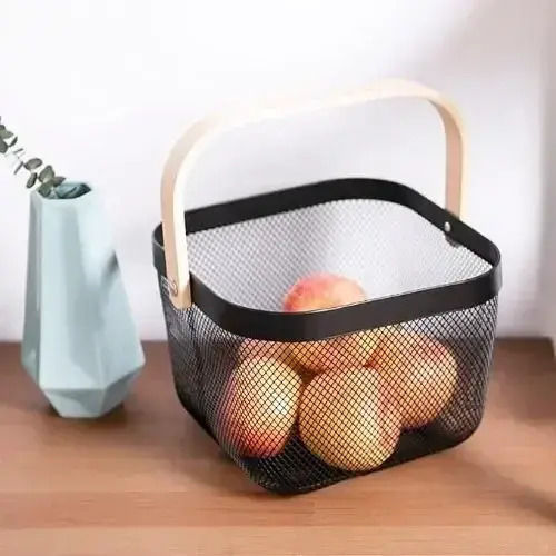 eBest Aufbewahrungskorb Schwarz 24x24x17cm 1Stück