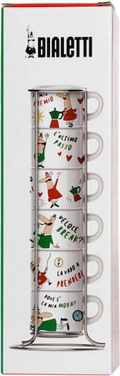 Bialetti Σετ Φλιτζάνια Καφέ 6τμχ