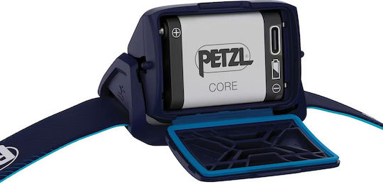 Petzl Rechargeable Headlamp LED IPX4 with Maximum Brightness 625lm Blue