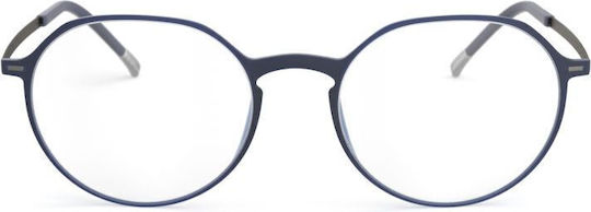 Silhouette Silh2918/75 4560 Männer Brillengestelle mit Rezept Titatnium Marineblau Ruthenium Blau