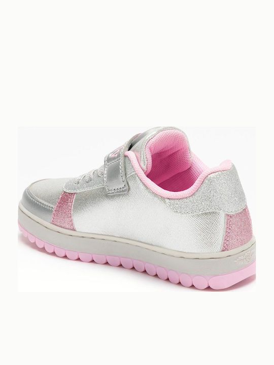 Mille Stelle Kids Sneakers with Scratch & Lights Silver