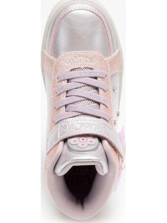 Mille Stelle Kids Sneakers with Scratch & Lights Silver