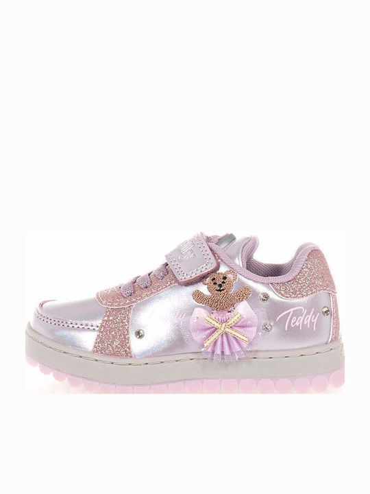 Mille Stelle Kids Sneakers with Scratch & Lights Silver