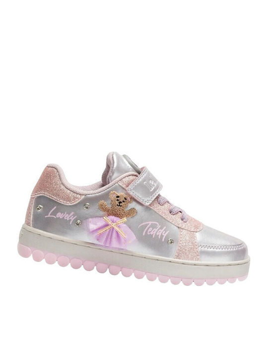 Mille Stelle Kids Sneakers with Scratch & Lights Silver