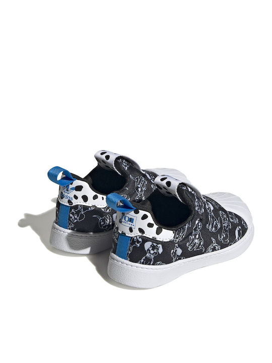 Adidas Originals X Disney 101 Dalmatians Superstar Kids Sneakers Slip-on Core Black / Cloud White / Bright Blue