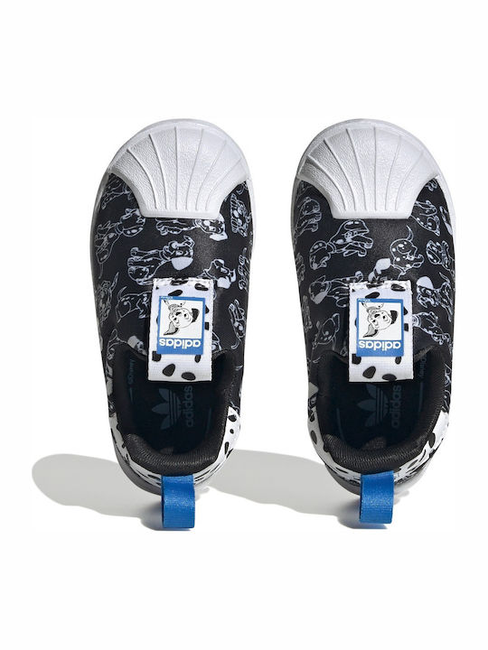 Adidas Originals X Disney 101 Dalmatians Superstar Kids Sneakers Slip-on Core Black / Cloud White / Bright Blue
