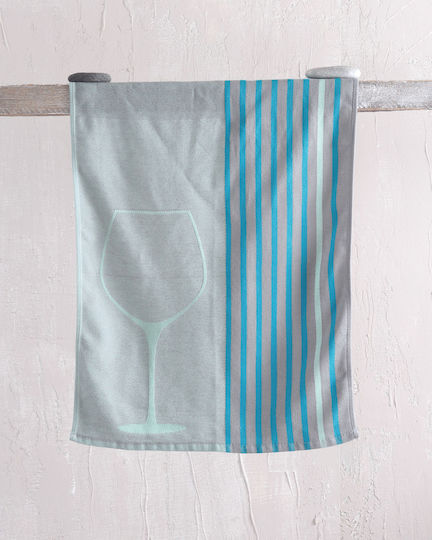 Rythmos Acan Handtuch aus 100% Baumwolle in Blau Farbe 50x70cm Rythmos Acan Handtuch aus 100% Baumwolle in Blau Farbe 50x70cm
