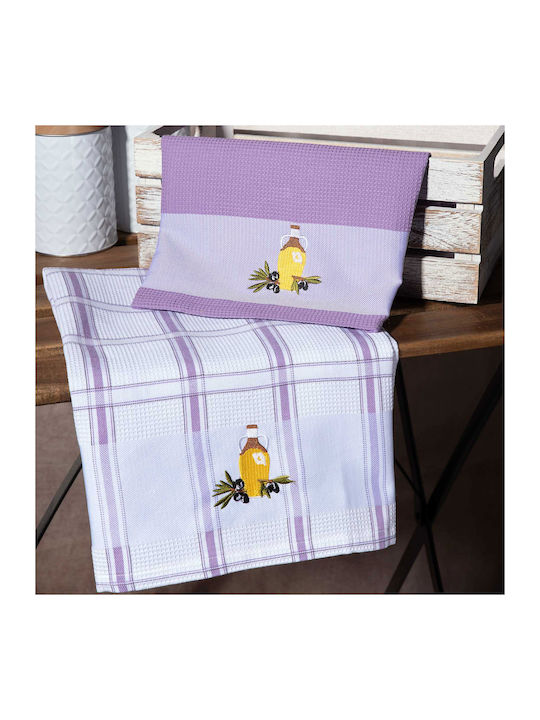 Silk Fashion Μπουκάλι Ποτηρόπανο από 100% Βαμβάκι Λιλά 50x70cm 2τμχ Silk Fashion Μπουκάλι Ποτηρόπανο από 100% Βαμβάκι Λιλά 50x70cm 2τμχ