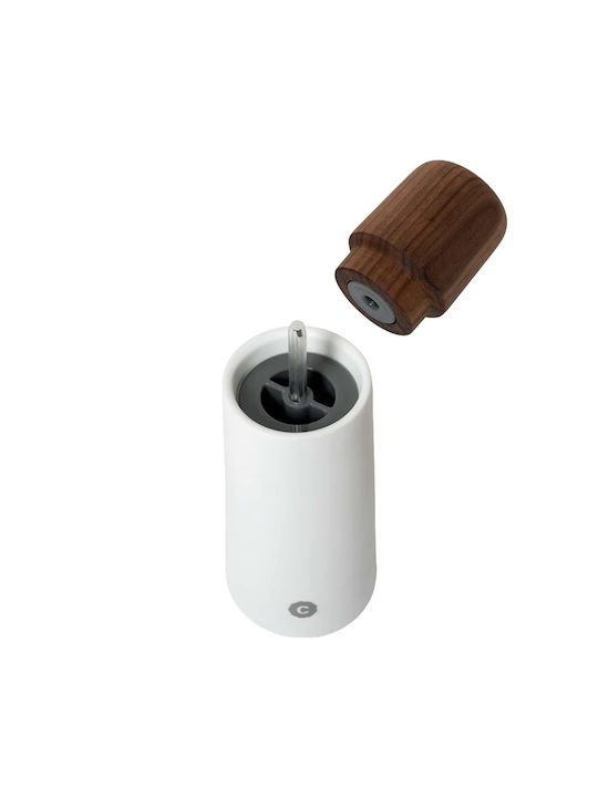 Ready Manual Set Spice Mills made of Plastic in White Color 17cm 1pcs