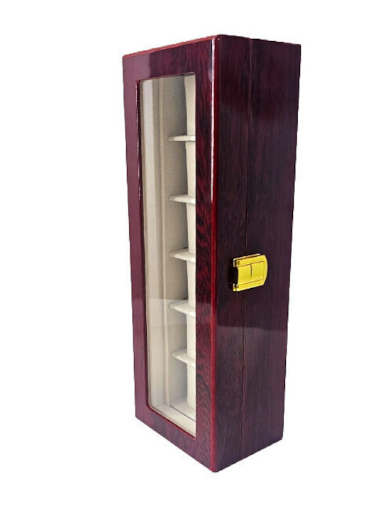 Elegant Box Watches Jewelry 6 Compartments Burgundy Elegant Box Watches Jewelry 6 Compartments Burgundy