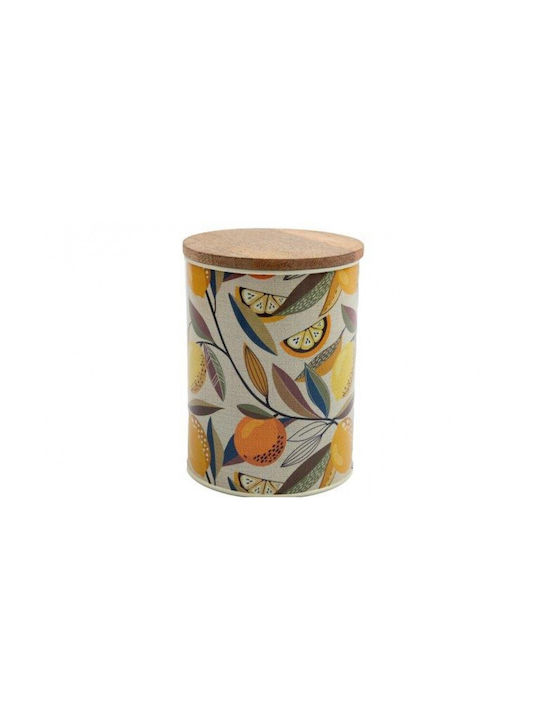 Atmosphera Citrus Zest Σετ 2τμχ Βάζα Γενικής Χρήσης με Καπάκι Κεραμικό Κίτρινο 10x13.5cm 2τμχ