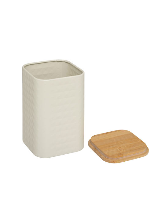 5Five 5Five Lebensmittelgläser & Behälter Kaffee Zucker Tee mit Deckel Metallisch Beige 11.5x11.5x19cm 1 Stück