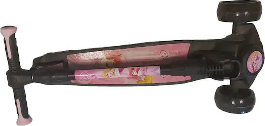 Kids Scooter Foldable Princess Led 3-Wheel Pink