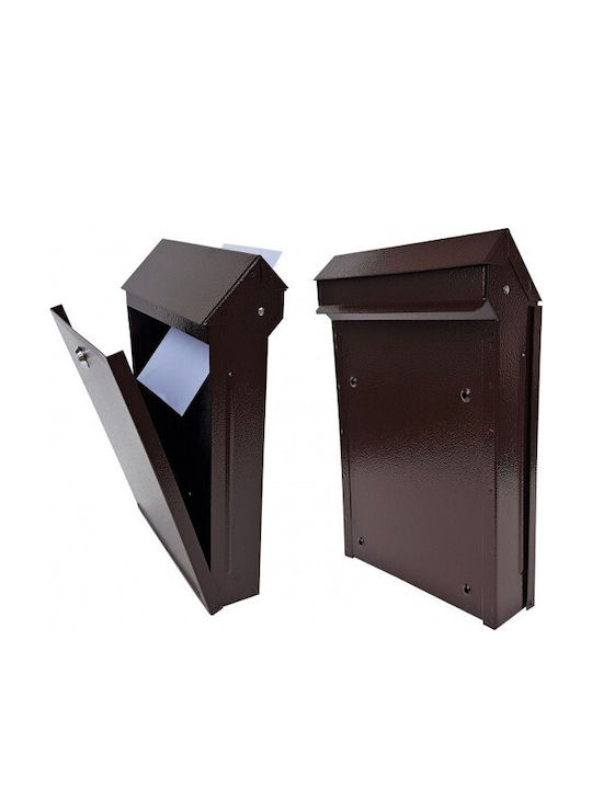 Außenbereich Briefkasten Metallisch in Braun Farbe 60cm